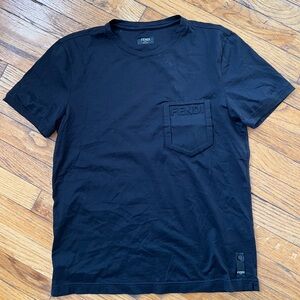 Fendi Men's 3D Badge Black T SHIRT